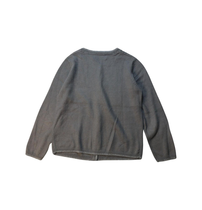 A Grey Cardigans from Little Mercerie in size 6T for girl. (Back View)