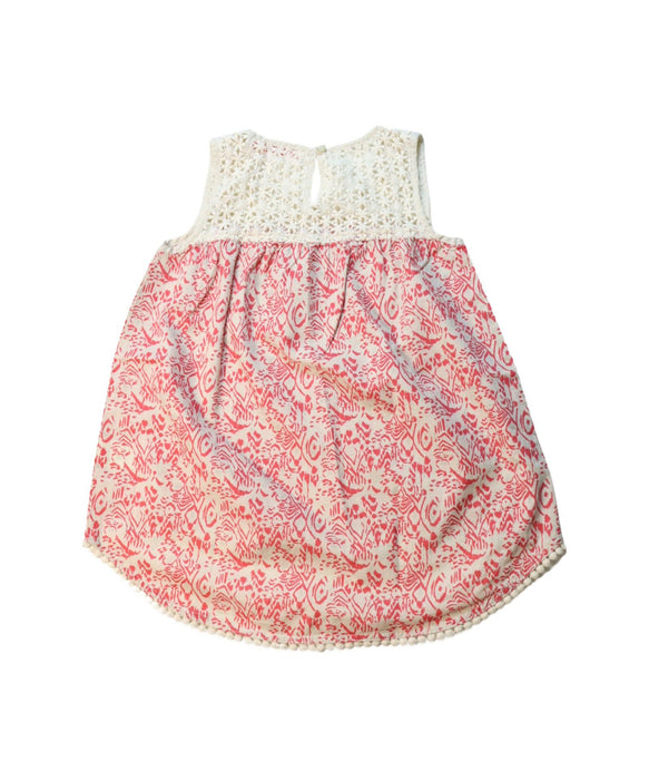 A Red Sleeveless Tops from Gingersnaps in size 6T for girl. (Back View)