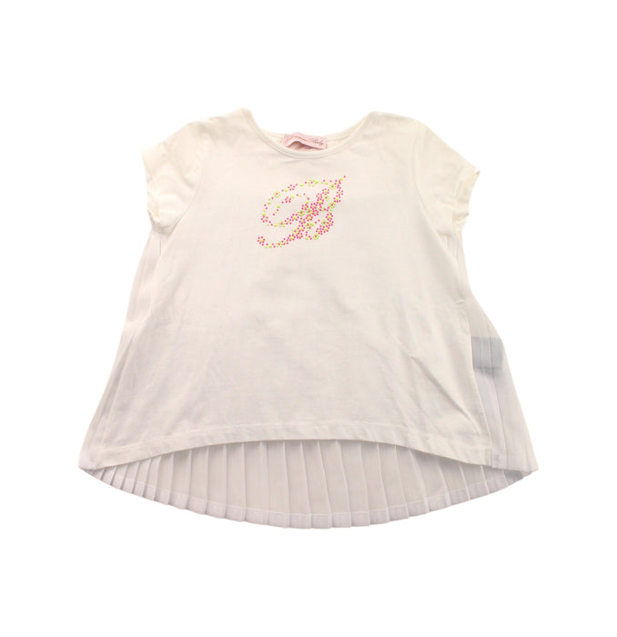 A White Short Sleeve Dresses from Blumarine in size 3T for girl. (Front View)