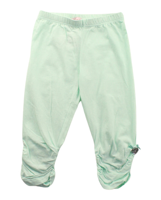 A Green Leggings from Blumarine in size 4T for girl. (Front View)