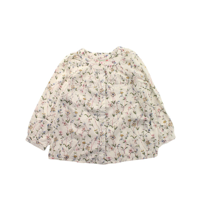 A White Long Sleeve Shirts from Bonpoint in size 3T for girl. (Front View)
