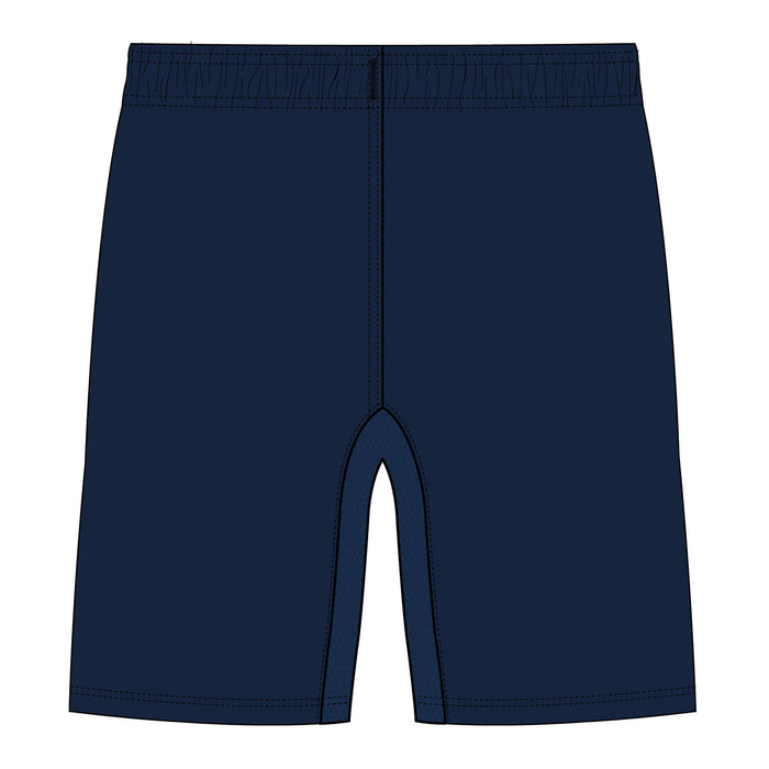 A Navy Active Shorts from Kellett School in size 3T for girl. (Back View)