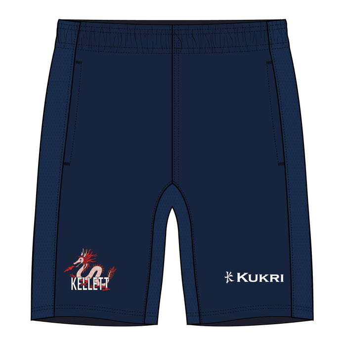 A Navy Active Shorts from Kellett School in size 3T for girl. (Front View)
