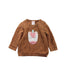 A Brown Knit Sweaters from Seed in size 3-6M for girl. (Front View)