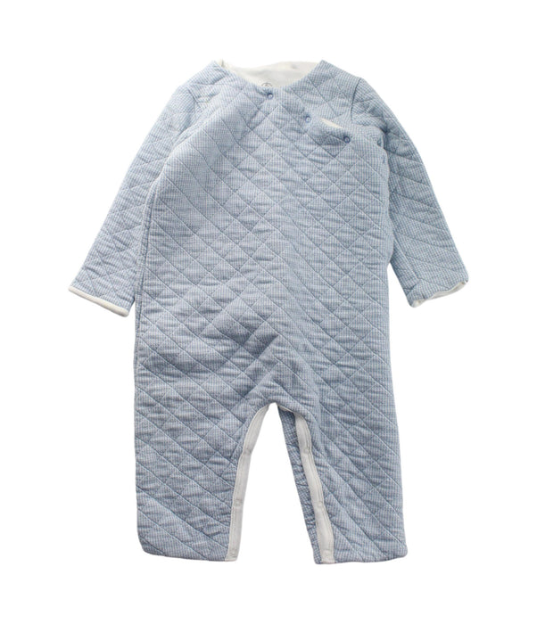 A Blue Long Sleeve Jumpsuits from Petit Bateau in size 6-12M for boy. (Front View)