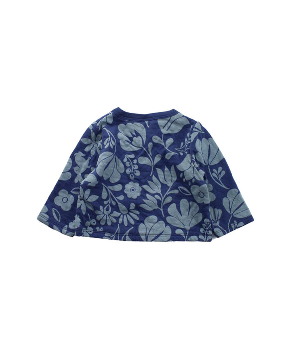 A Blue Cardigans from Petit Bateau in size 6-12M for girl. (Back View)