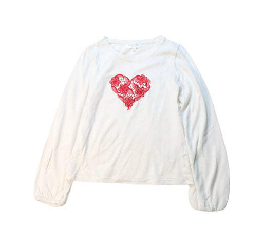 A Red Long Sleeve T Shirts from Charabia in size 8Y for girl. (Front View)