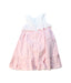 A Pink Sleeveless Dresses from Chickeeduck in size 4T for girl. (Back View)