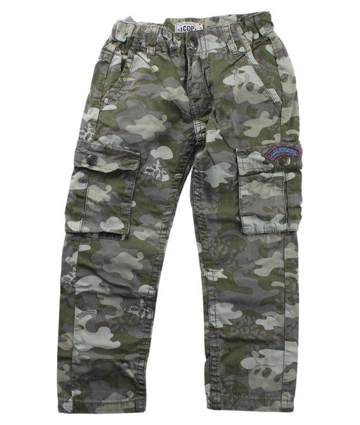 A Green Casual Pants from La Compagnie des Petits in size 3T for boy. (Front View)