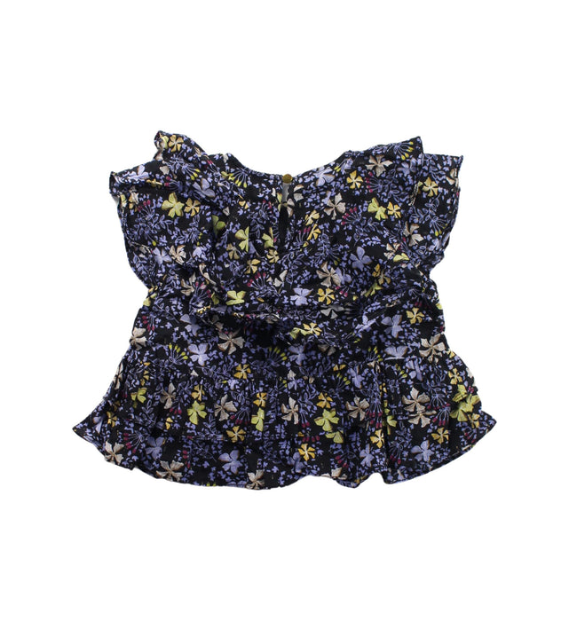 A Black Short Sleeve Tops from Velveteen in size 4T for girl. (Back View)