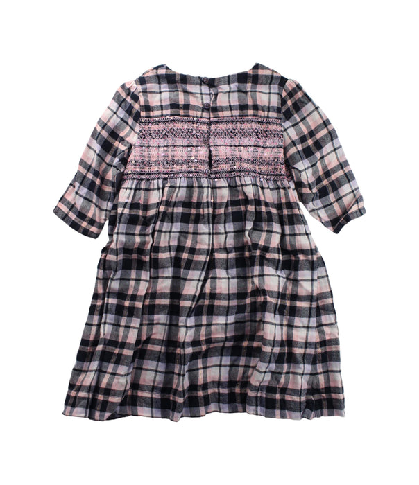 A Black Long Sleeve Dresses from Velveteen in size 4T for girl. (Back View)