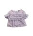 A Purple Short Sleeve Tops from Velveteen in size 4T for girl. (Front View)
