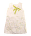 A White Sleeveless Dresses from I Pinco Pallino in size 4T for girl. (Front View)