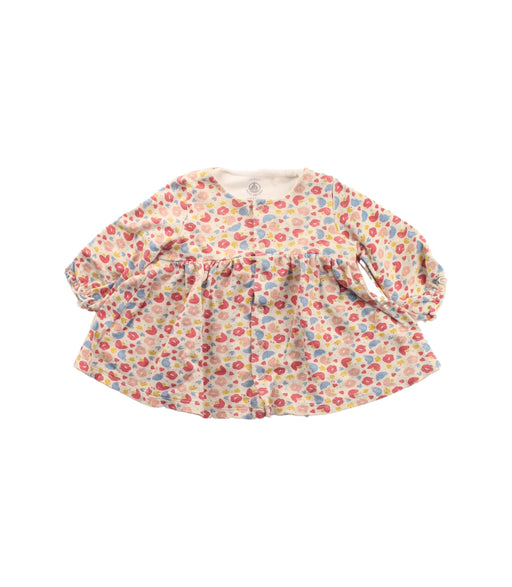 A White Long Sleeve Dresses from Petit Bateau in size 3-6M for girl. (Front View)