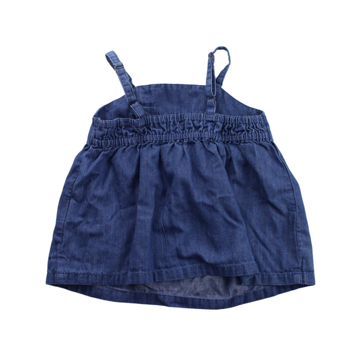 A Blue Sleeveless Dresses from DKNY in size 4T for girl. (Back View)