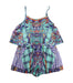A Green Sleeveless Rompers from Camilla in size 8Y for girl. (Front View)