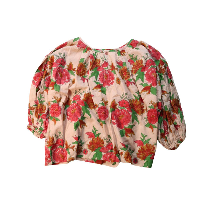 A Multicolour Long Sleeve Tops from Lulaland in size 6T for girl. (Front View)