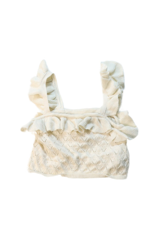 A White Sleeveless Tops from Gingersnaps in size 12-18M for girl. (Front View)