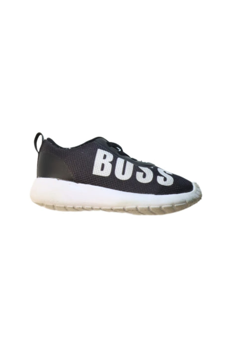 A Black Sneakers from Boss in size 4T for boy. (Front View)