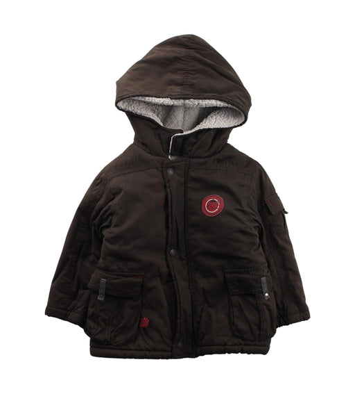 A Brown Lightweight Jackets from La Compagnie des Petits in size 3T for boy. (Front View)