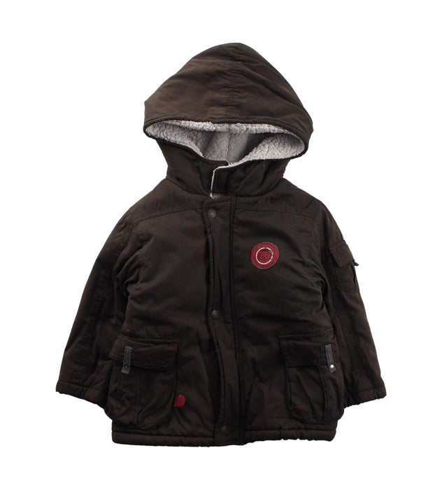 A Brown Lightweight Jackets from La Compagnie des Petits in size 3T for boy. (Front View)