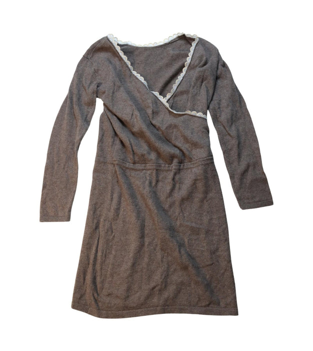 A White Long Sleeve Dresses from Excuse My French in size 8Y for girl. (Front View)