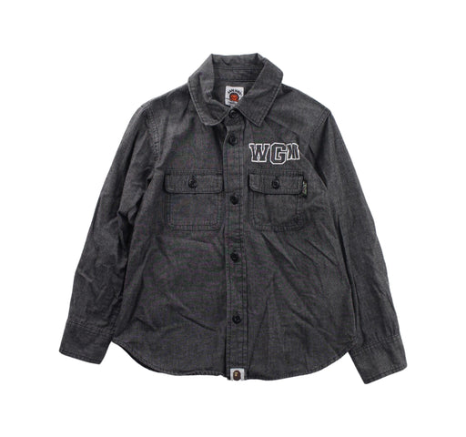A Grey Long Sleeve Shirts from BAPE KIDS in size 4T for boy. (Front View)