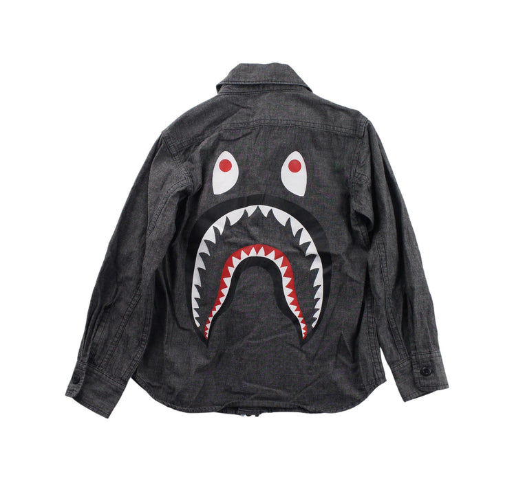 A Grey Long Sleeve Shirts from BAPE KIDS in size 4T for boy. (Back View)