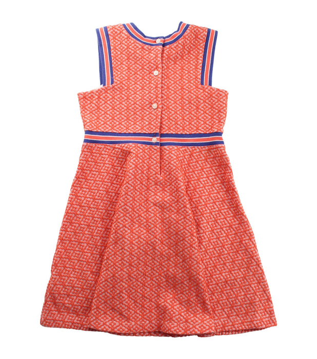 A Orange Sleeveless Dresses from Janie & Jack in size 6T for girl. (Back View)