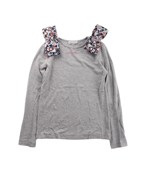 A Grey Long Sleeve Tops from I Pinco Pallino in size 8Y for girl. (Front View)