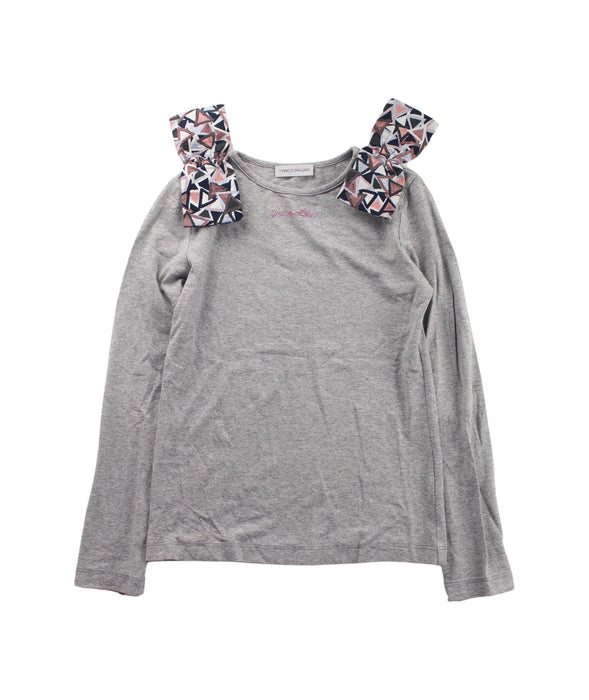 A Grey Long Sleeve Tops from I Pinco Pallino in size 8Y for girl. (Front View)