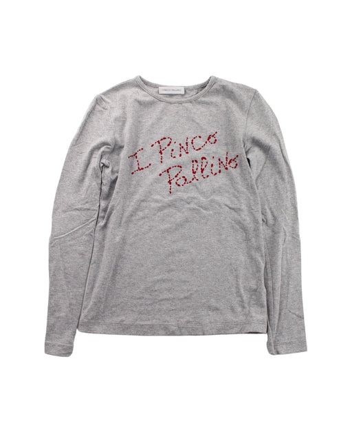 A Grey Long Sleeve T Shirts from I Pinco Pallino in size 8Y for neutral. (Front View)