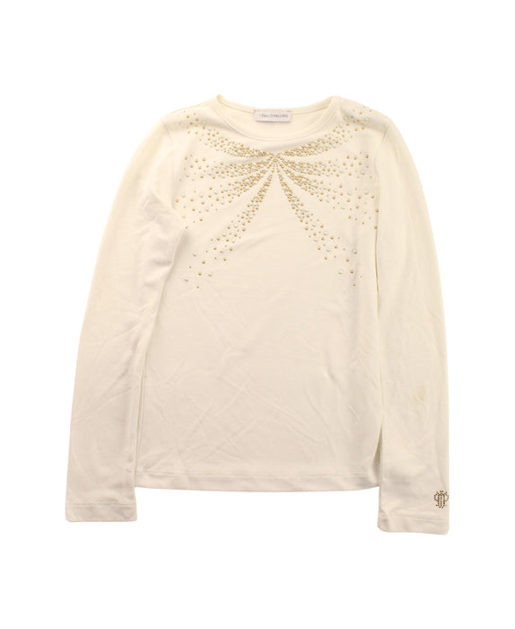 A White Long Sleeve T Shirts from I Pinco Pallino in size 6T for girl. (Front View)