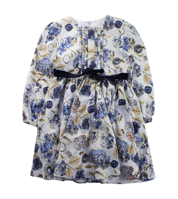 A White Long Sleeve Dresses from Patachou in size 6T for girl. (Front View)