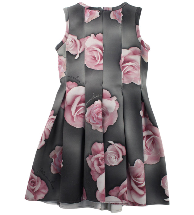 A Black Sleeveless Dresses from Monnalisa in size 6T for girl. (Back View)