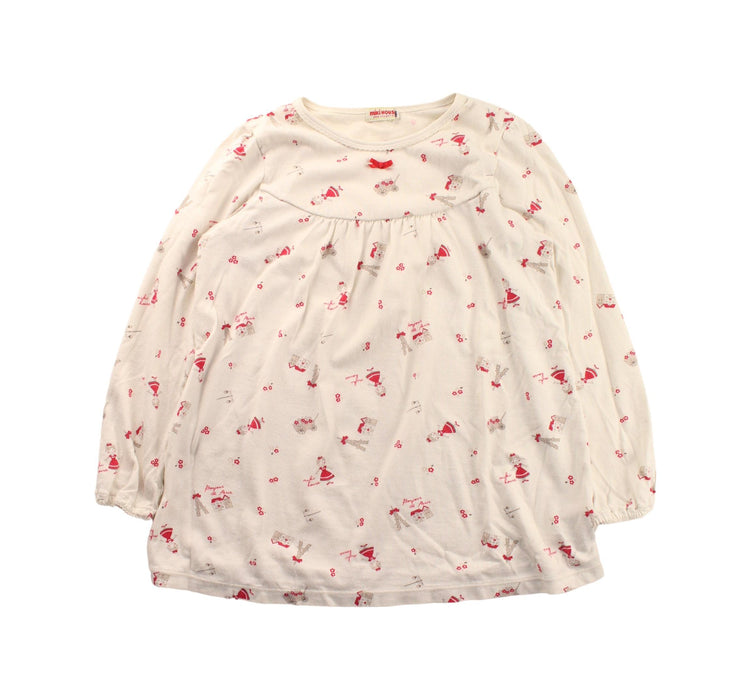 A White Pyjama Sets from Miki House in size 7Y for girl. (Front View)