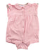 A Pink Short Sleeve Bodysuits from Familiar in size 6-12M for girl. (Front View)