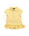 A Yellow Short Sleeve Dresses from Polo Ralph Lauren in size 4T for girl. (Front View)