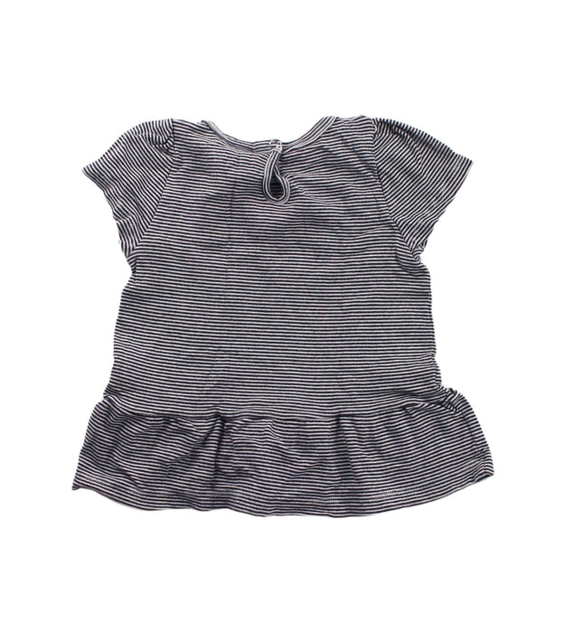 A Blue Short Sleeve Dresses from Petit Bateau in size 4T for girl. (Back View)