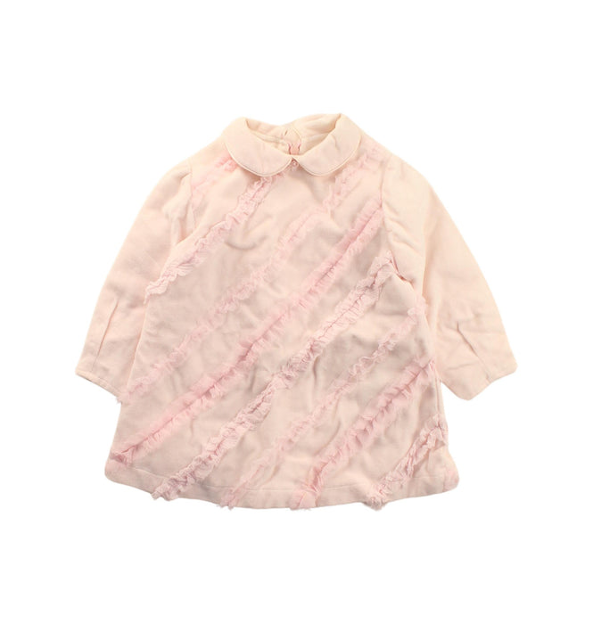 A Pink Long Sleeve Dresses from Aletta in size 6-12M for girl. (Front View)