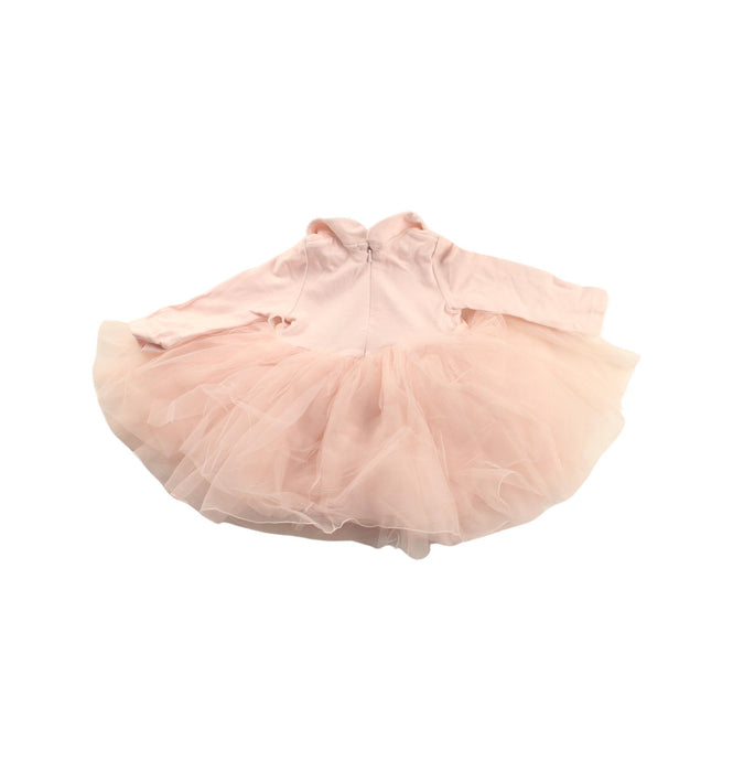 A Pink Long Sleeve Dresses from Monnalisa in size 3-6M for girl. (Back View)