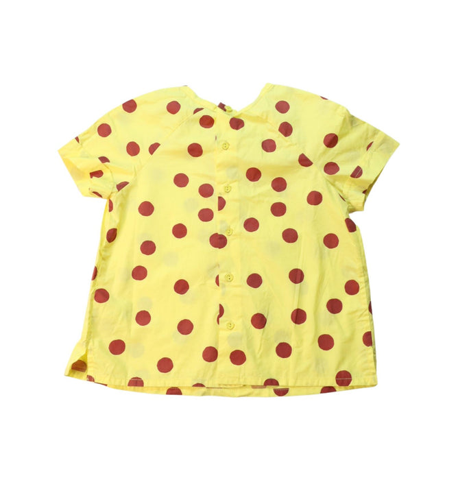 A Yellow Short Sleeve Tops from Bonpoint in size 4T for girl. (Back View)