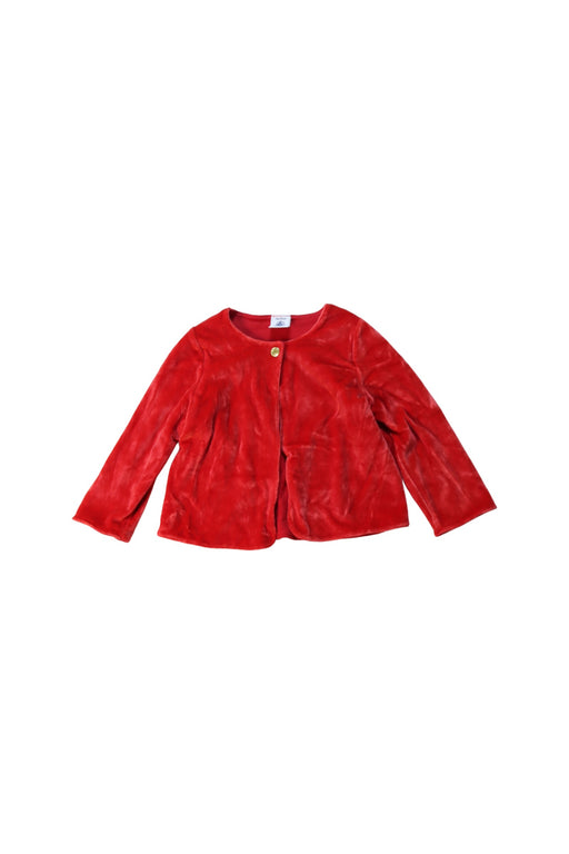 A Red Cardigans from Petit Bateau in size 12-18M for girl. (Front View)