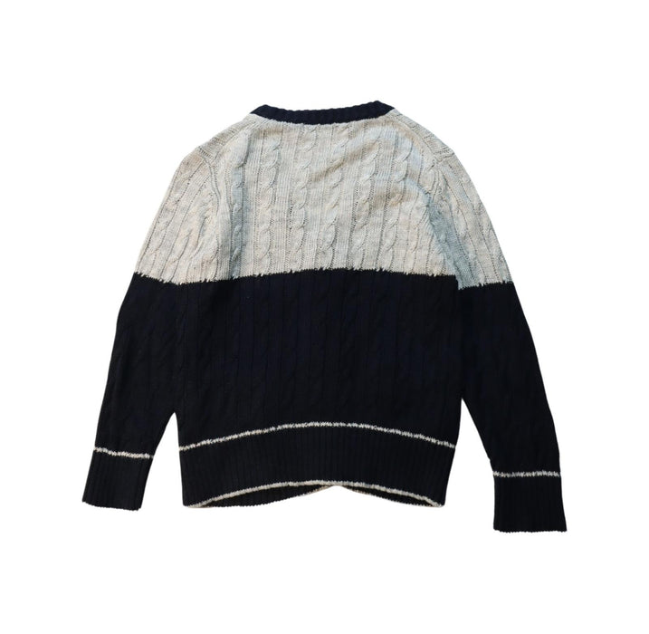 A White Cardigans from Comme Ca Ism in size 4T for boy. (Back View)