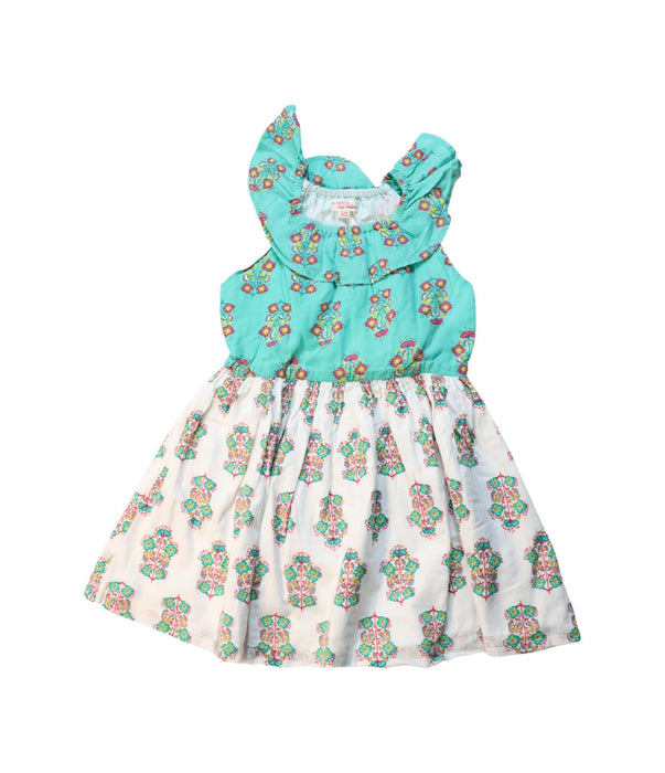 A Multicolour Sleeveless Dresses from DPAM in size 2T for girl. (Front View)