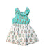 A Multicolour Sleeveless Dresses from DPAM in size 2T for girl. (Back View)