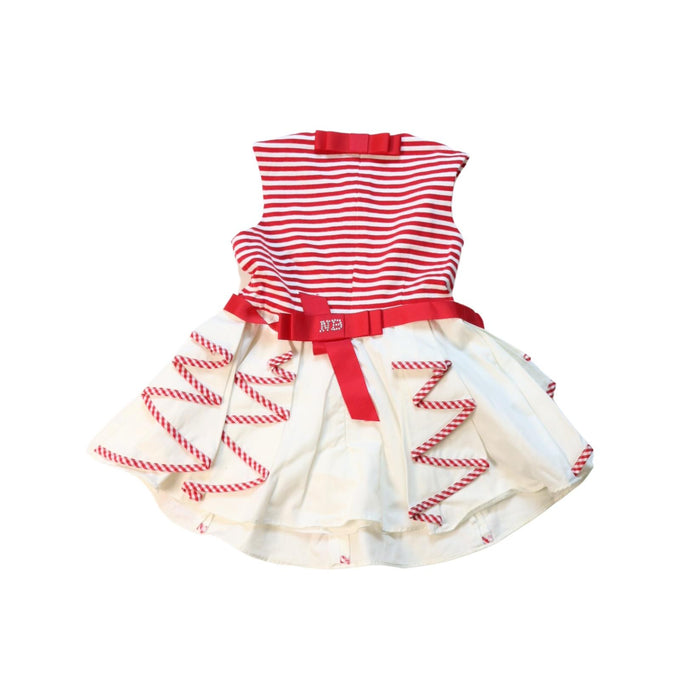 A Red Sleeveless Dresses from Nicholas & Bears in size 2T for girl. (Back View)
