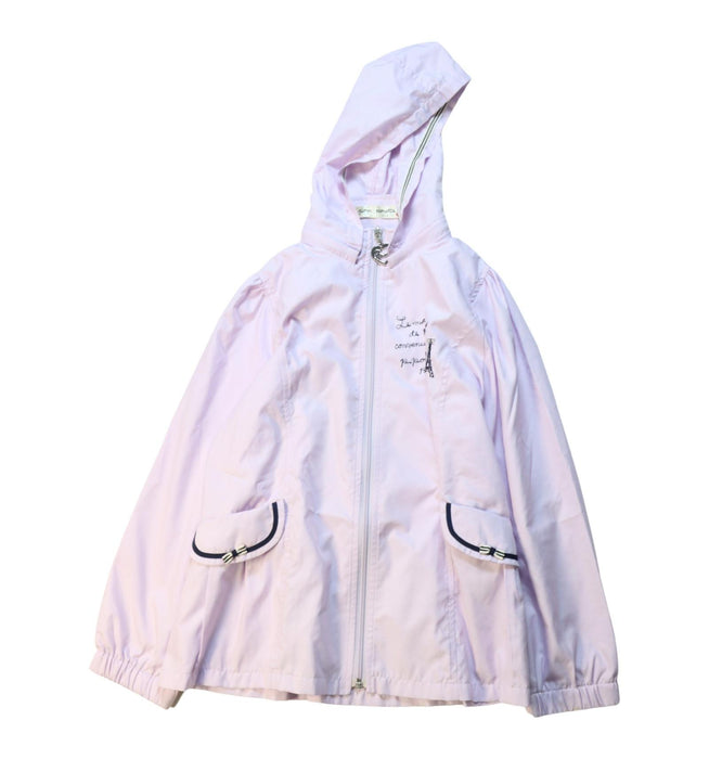 A Multicolour Lightweight Jackets from Pom Ponette in size 7Y for girl. (Front View)