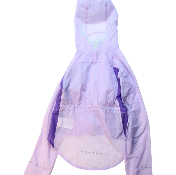 A Purple Lightweight Jackets from Nike in size 8Y for girl. (Back View)