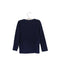 A Navy Long Sleeve Tops from Purebaby in size 3T for girl. (Back View)